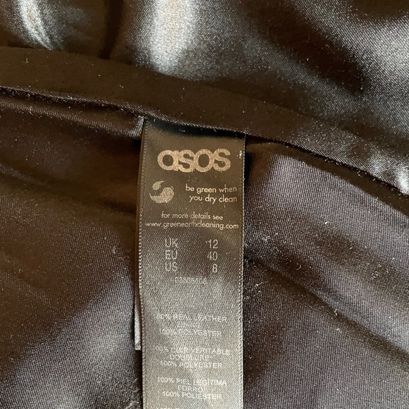 Black ASOS Real Suede Mini Skirt w/ Scalloped Hem - Picture 5 of 5